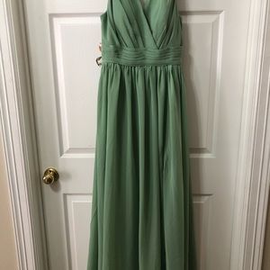 Chiffon Bridesmaid dress maxi sage green
